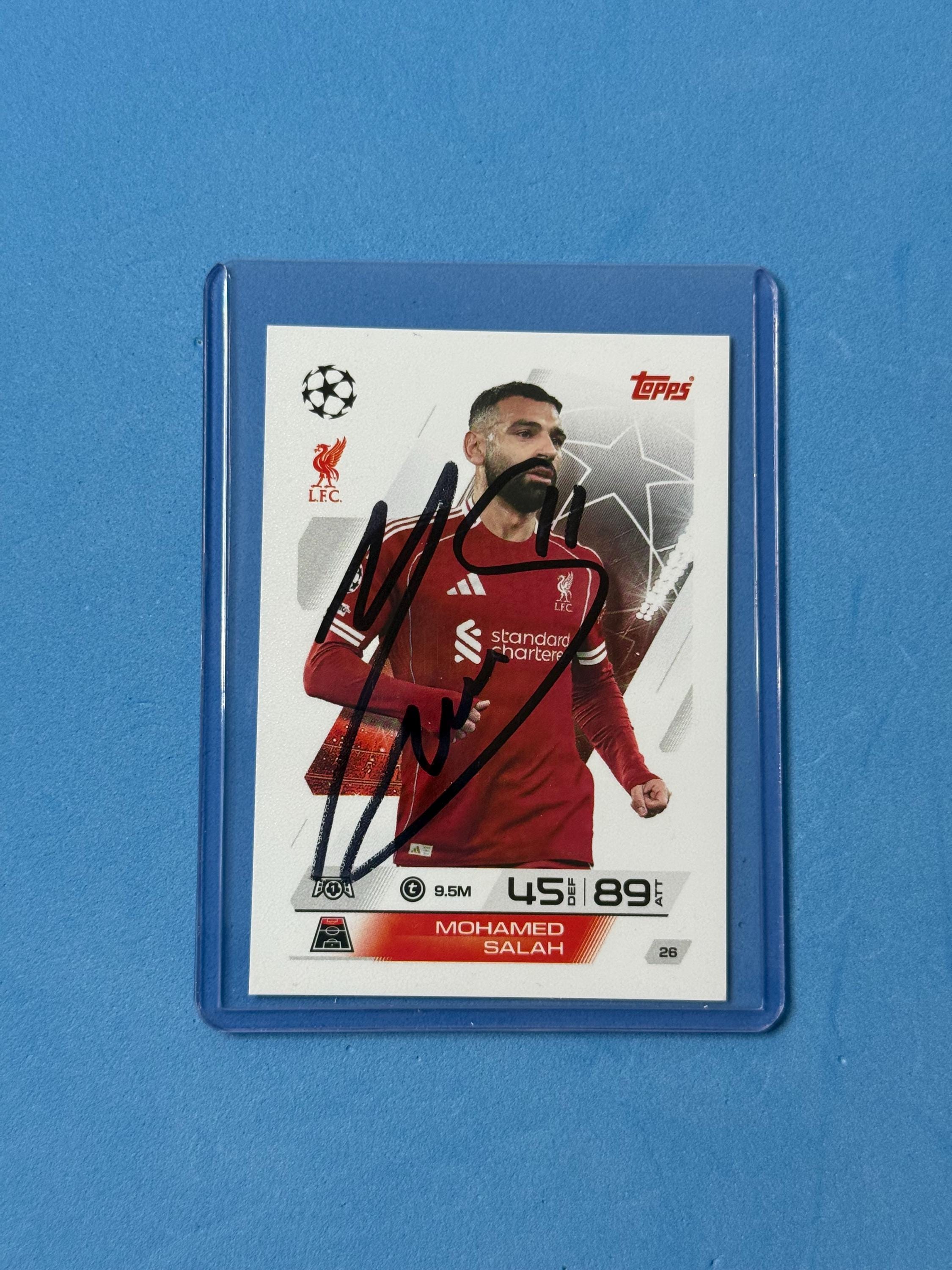 Salah商品 Mohamed Salah Signed Match Attax Card With COA - Etsy