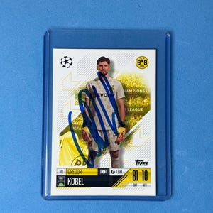 greg gröbel signierte Match Attax Karte mit Echtheitszertifikat