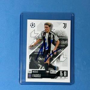 signierte Clocilo Fagioli Match Attax Karte mit Echtheitszertifikat