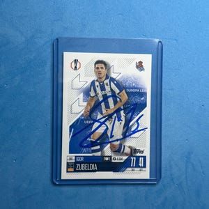 Igor Zubeldia signierte Match Attax Karte mit COA