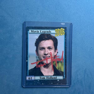 Tom Holland signierte Sammelkarte 'Movie Legends' Sammelkarte mit COA