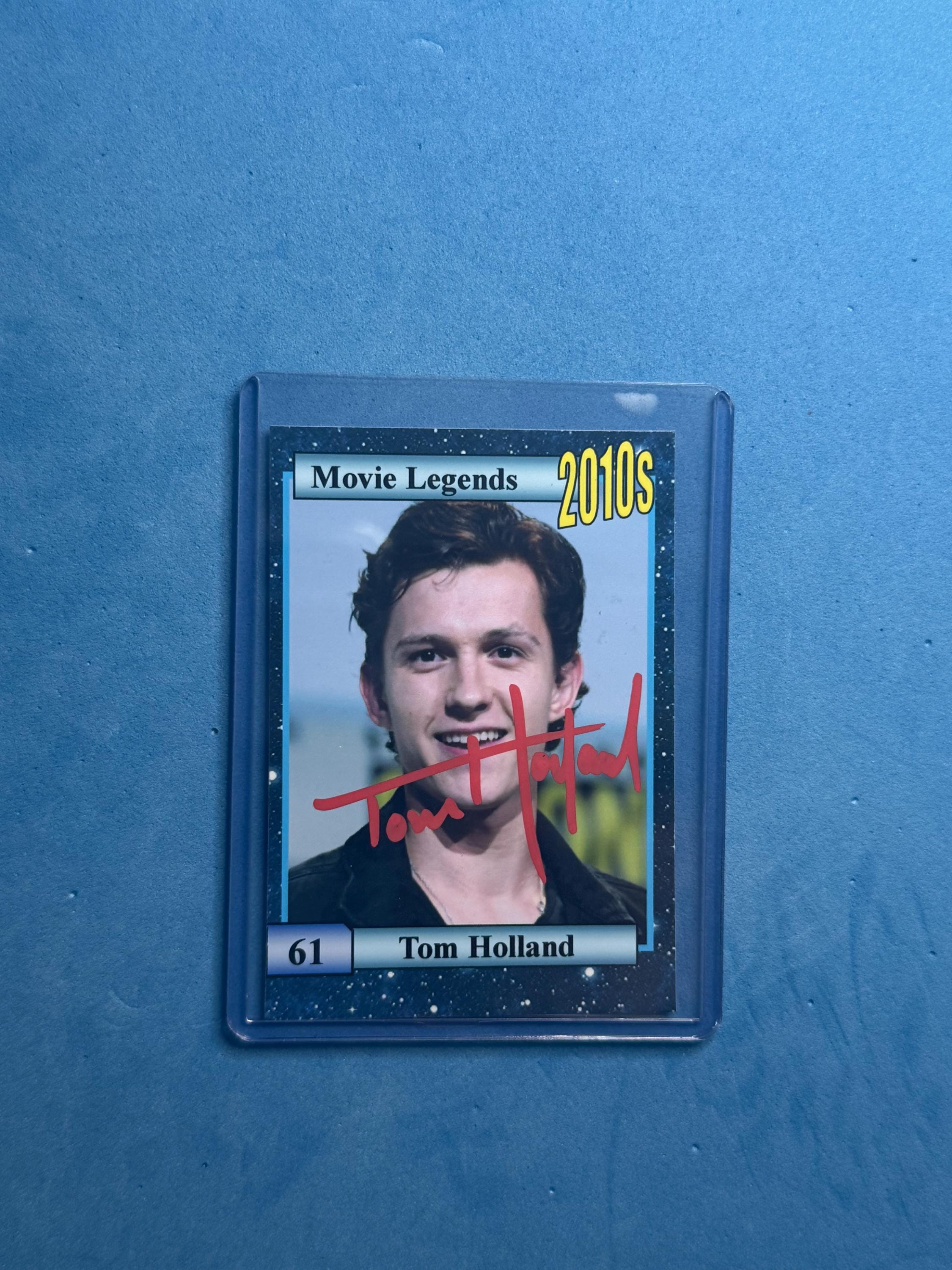 Tom Holland Signed Collectible 'movie Legends' Trading Card With