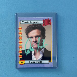 Colin Firth signierte Sammelkarte 'Movie Legends' Sammelkarte mit COA