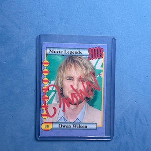 Owen Wilson signierte Sammelkarte 'Movie Legends' Sammelkarte mit COA