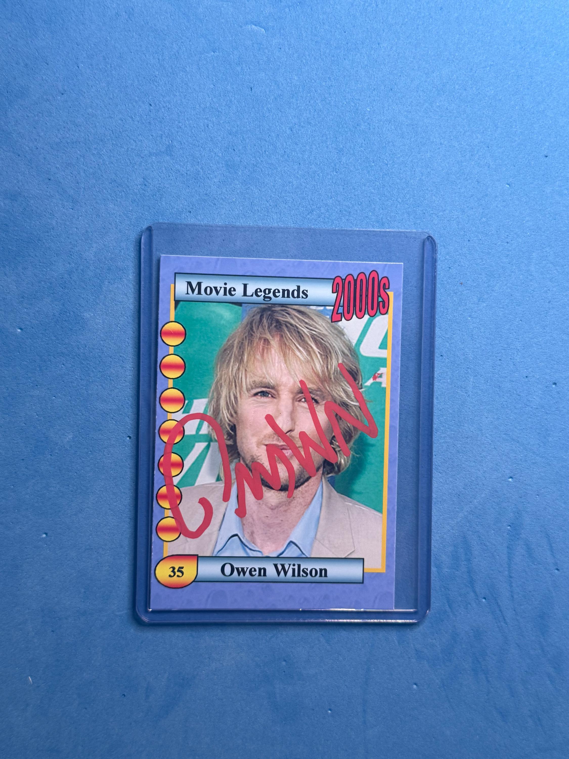 Owen Wilson Signed Collectible 'movie Legends' Trading Card With