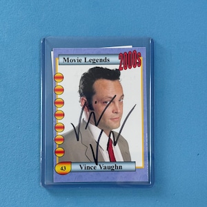 Vince Vaughn signierte Sammelkarte 'Movie Legends' Sammelkarte mit COA