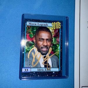 Tarjeta coleccionable firmada 'Movie Legends' de Idris Elba con certificado de autenticidad