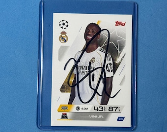 Vinicius Jr Signed Match Attax Card With COA - Etsy