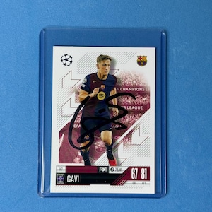 Gavi signierte Match Attax Karte mit COA