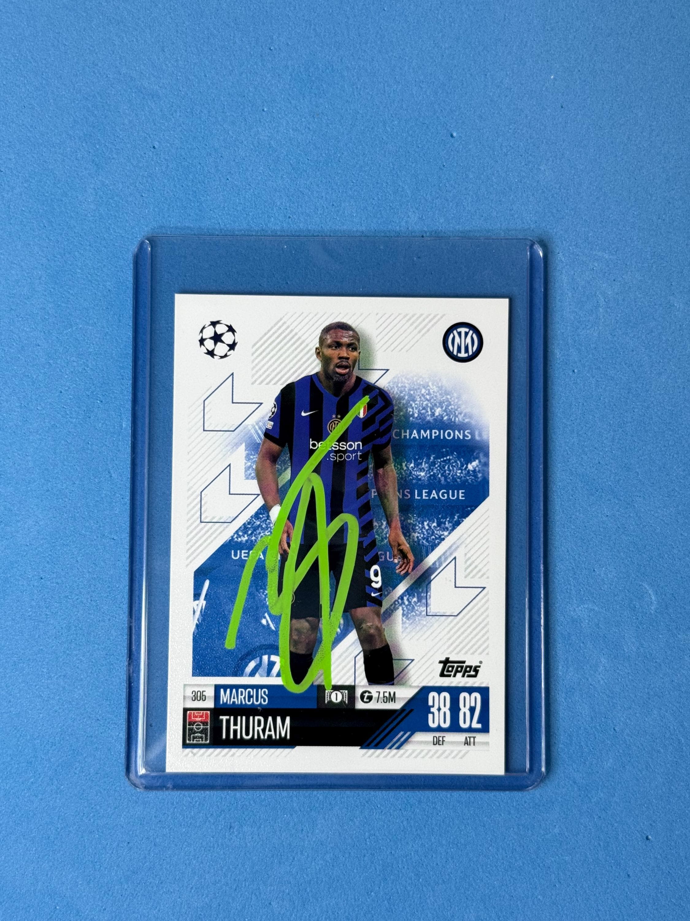 実着用 サイン入りユベントス トゥラム THURAM 21番 Marcus Thuram Signed Match Attax Card With COA - Etsy