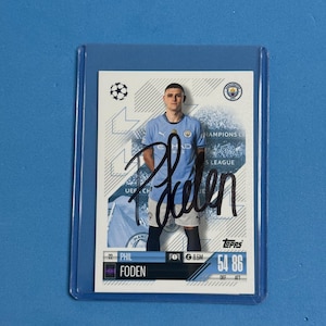 Carte Match Attax signée Phil Foden avec certificat d&#39;authenticité