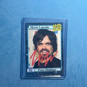 Tarjeta coleccionable firmada de Peter Dinklage 'Movie Legends' con certificado de autenticidad