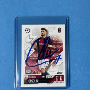 Riccardo Orsolini signierte Match Attax Karte mit COA