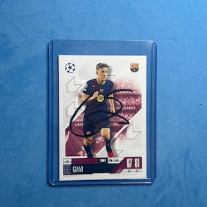 Gavi signierte Match Attax Karte mit COA