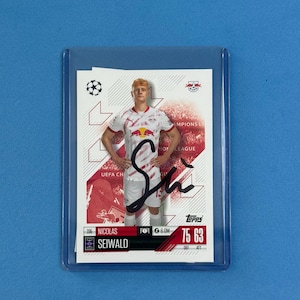 Nicolas Seiwald signierte Match Attax Karte mit COA