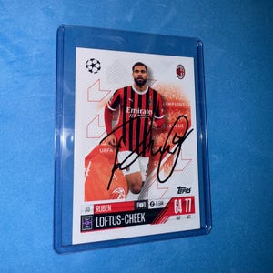 Ruben Loftus-Cheek signierte Match Attax Karte mit Echtheitszertifikat