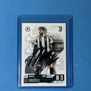 Manuel Locatelli signierte Match Attax Karte mit COA