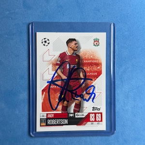 Andy Robertson signierte Match Attax Karte mit COA