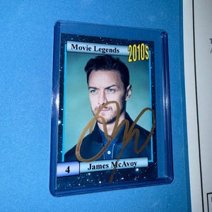 Tarjeta coleccionable autografiada de James McAvoy con certificado de autenticidad "Movie Legends"