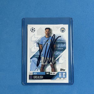 Jack Grealish signierte Match Attax Karte mit COA