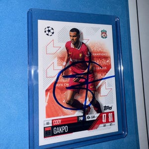 Cody Gakpo signierte Match Attax Karte mit COA