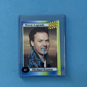 Michael Keaton signierte Sammelkarte 'Movie Legends' Sammelkarte mit COA