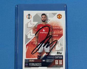 Bruno Fernandes Signed Match Attax Card with COA