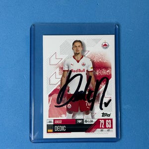 Amar Dedic signierte Match Attax Karte mit COA