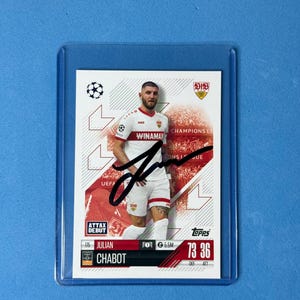 "Julian Chabot signierte Match Attax Karte mit COA."