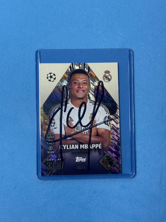 Kylian Mbappe Signed Match Attax Card With COA - Etsy
