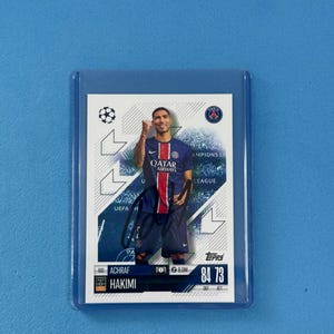 Achraf Hakimi signierte Match Attax Karte mit COA