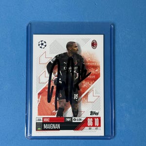Von mir signierte Match Attax Karte mit Echtheitszertifikat