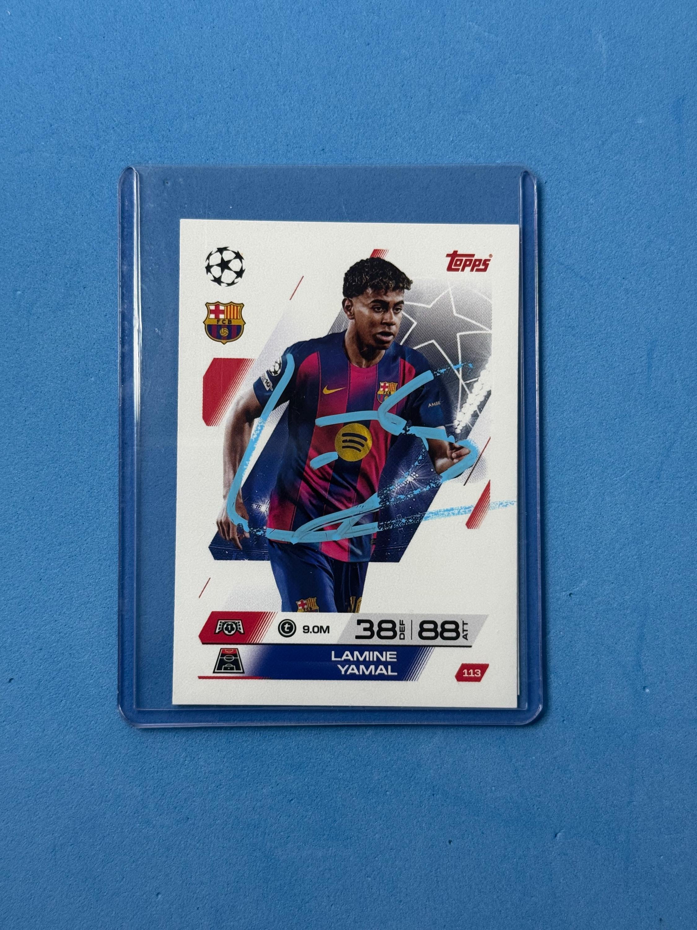 yamamin様⭐︎オーダー Lamine Yamal Signed Match Attax Card With COA - Etsy