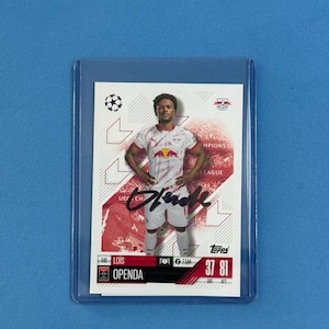 Lois Openda signierte Match Attax Karte mit COA
