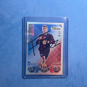 Fermin Lopez signierte Match Attax Karte mit COA