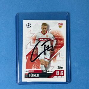 Chris Fuhrich signierte Match Attax Karte mit COA