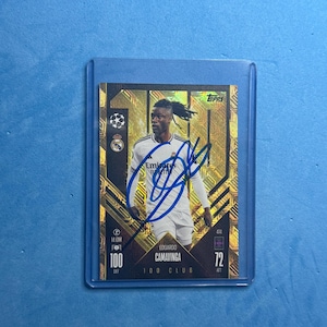 Eduardo Camlavinga Signierte Match Attax Karte mit COA