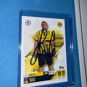 Niklas Sule signierte Match Attax Karte mit COA