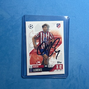 Marcos Llorente signierte Match Attax Karte mit COA