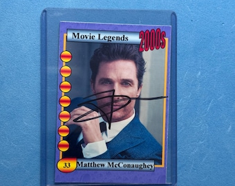 Matthew McConaughey Signed Collectible 'Movie Legends' Trading Card with COA