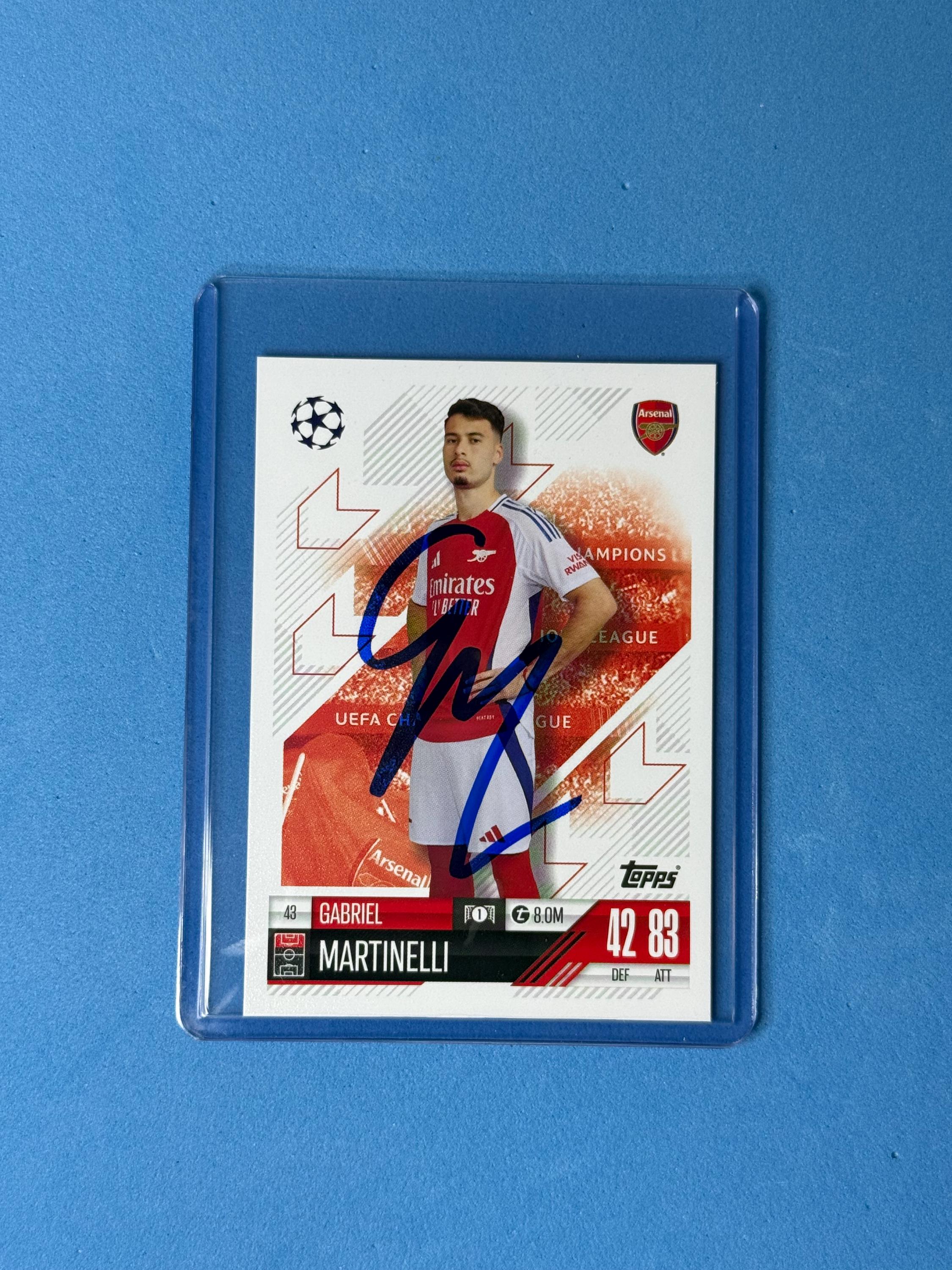 Gabriel Martinelli Signed Match Attax Card With COA - Etsy