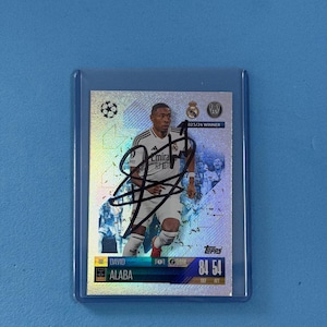 David Alaba signierte Match Attax Karte mit COA