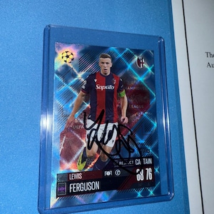 "Lewis Ferguson signierte ""Match Attax"" Karte mit COA."