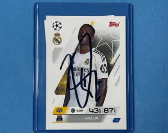 Vinicius Jr Signed Match Attax Card With COA - Etsy