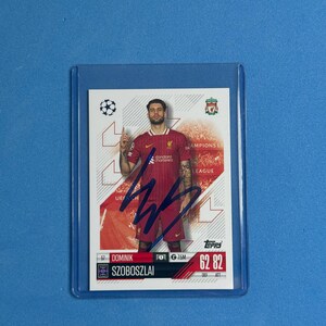 Dominik Szoboszlai signierte Match Attax Karte mit COA