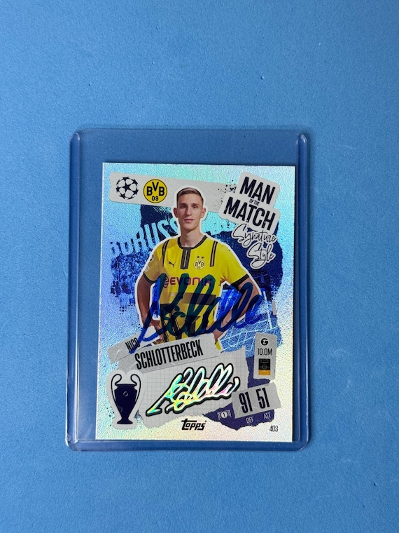 Nico Schlotterbeck Signed Match Attax Card With COA - Etsy Finland