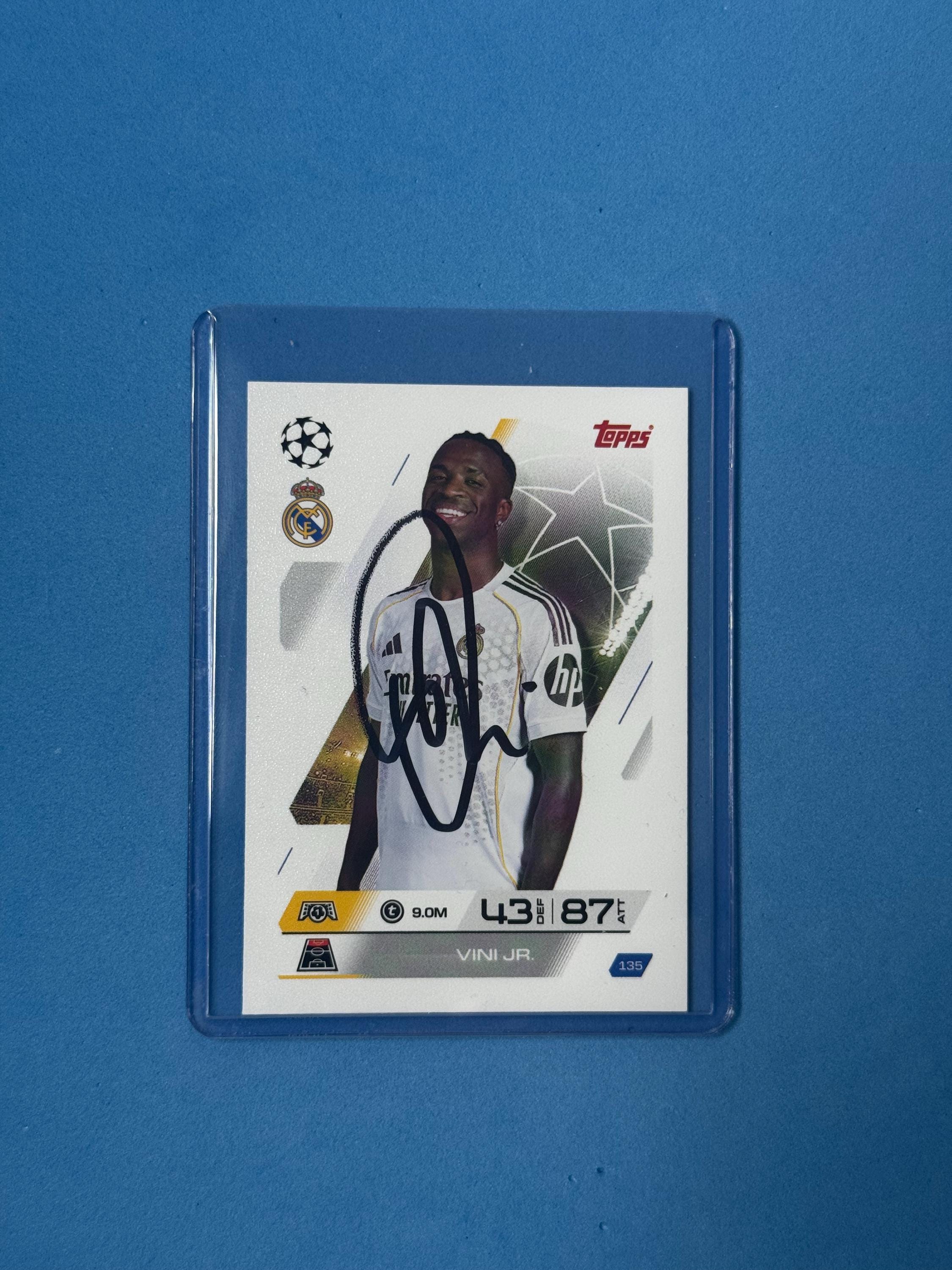 Vinicius Jr Signed Match Attax Card With COA - Etsy
