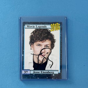 Jesse Eisenberg signierte Sammelkarte 'Movie Legends' Sammelkarte mit COA