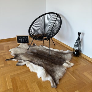 Reindeer Hide Giant 140 x 113 cm Authentic Nordic Decor Reindeer Skin Scandinavian Style Reindeer Rug Rentierfell Peau de Renne Pelle renna