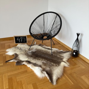 Reindeer Hide Exclusive Unique Giant Size 139 x 103 cm Reindeer Skin Scandinavian Style Reindeer Rug Rentierfell Peau de Renne Pelle renna